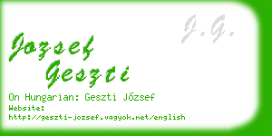 jozsef geszti business card